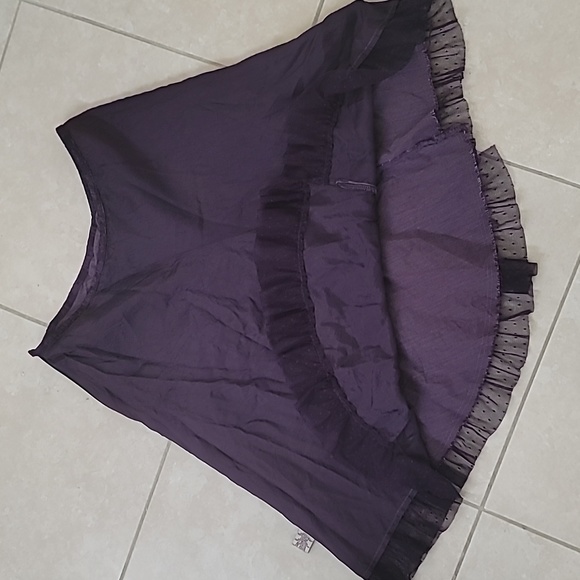 Free People Purple Assymetrical Embroided Skirt - Picture 8 of 10